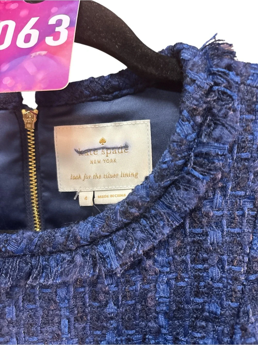 NWOT Kate Spade New York Wool Blend Tweed Dress Size 4 MSRP $398